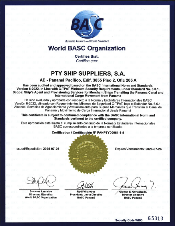 BASC Certificate 2025–2026